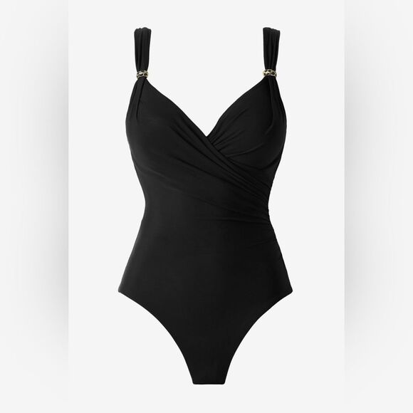 NWOT Miraclesuit | Siren One Piece in Black Slimming Tummy Control 8 - Picture 4 of 11
